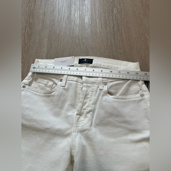 7 For All Mankind White Crop Josefina Jeans size 25 - Picture 6 of 12